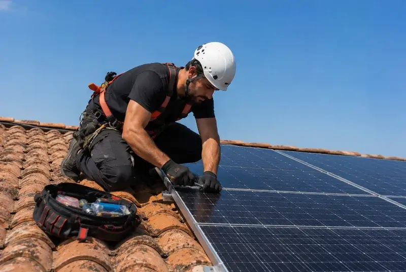 Maintenance et monitoring de panneaux solaires à Frossay